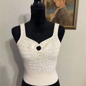 Abercrombie & Fitch Cream Knit Top